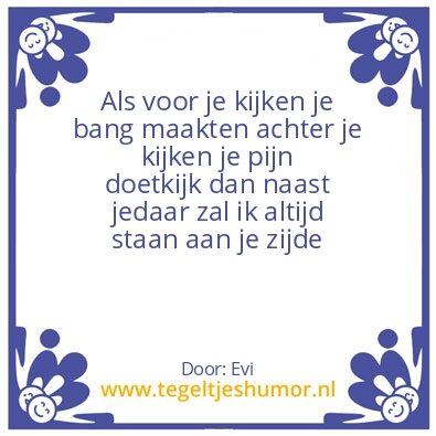 Tegeltje: …