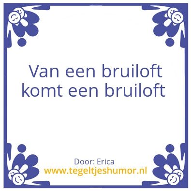 Tegeltje: Hongaarse bruiloft