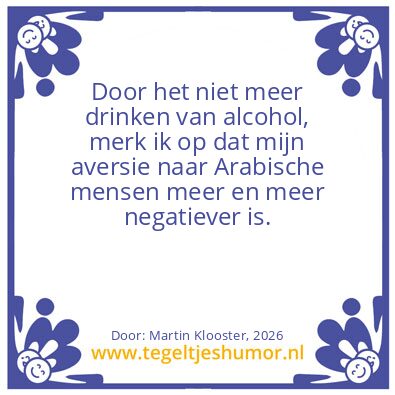 Tegeltje: Alcohol