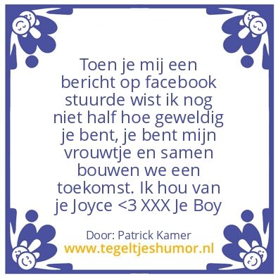 Tegeltje: Love