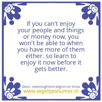 Tegeltje: Now you know