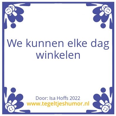 Tegeltje: Shoppen