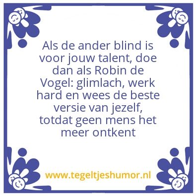 Tegeltje: Robin