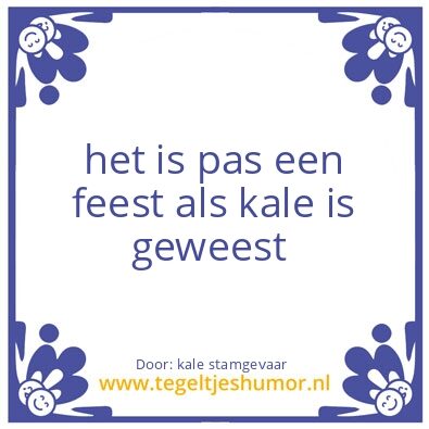 Tegeltje: kale