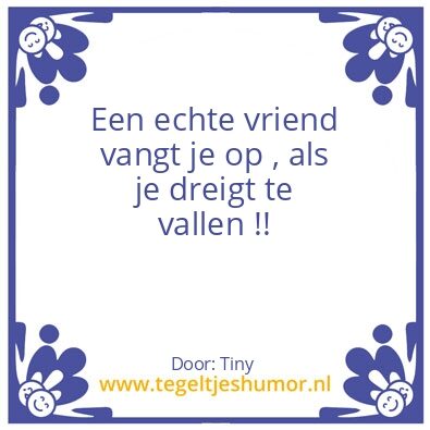 Tegeltje: Echte vriend