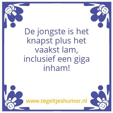 Tegeltje: Zonen