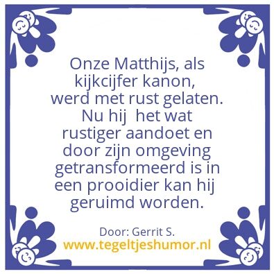 Tegeltje: Ik ben Gerrit.