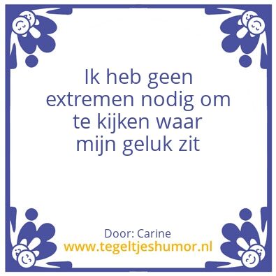 Tegeltje: De spreuk van Carine