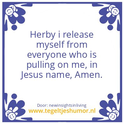 Tegeltje: in the name of Jesus