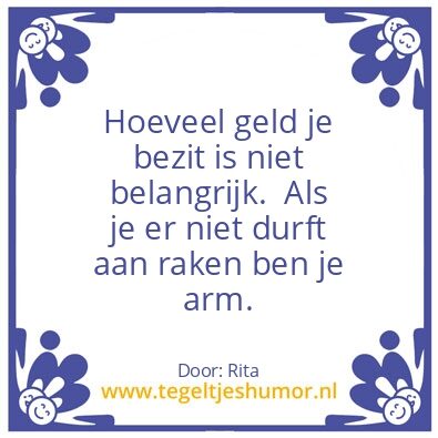 Tegeltje: weetje