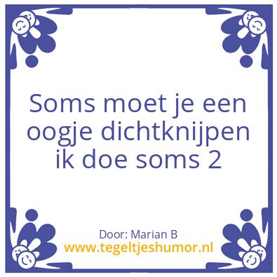 Tegeltje: Marian Borg