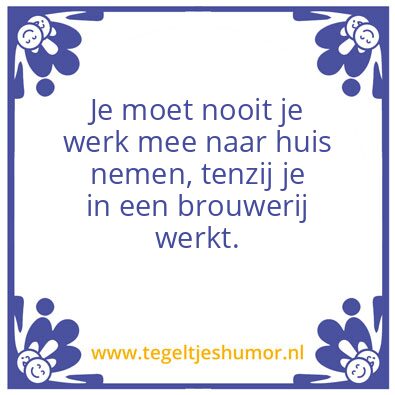 Tegeltje: Werkbalans