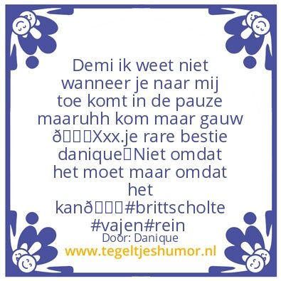 Tegeltje: Rare vriendin