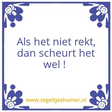 Tegeltje: Rekken