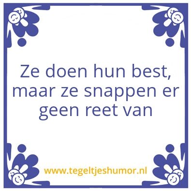 Tegeltje: Frans