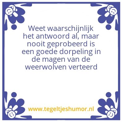 Tegeltje: Tegel