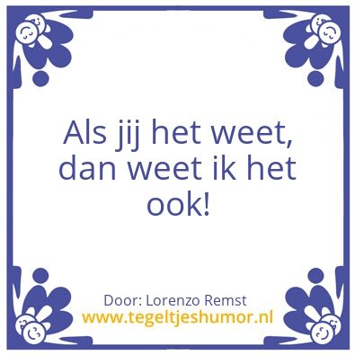 Tegeltje: Lorenzo Remst