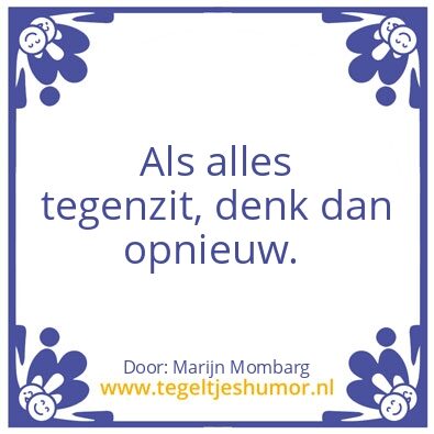Tegeltje: Opnieuw denken