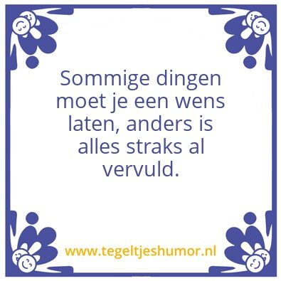 Tegeltje: Lex heeft gesproken