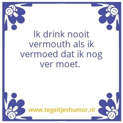 Tegeltje: Vermouth