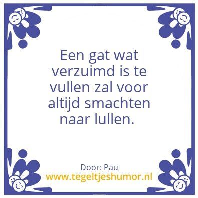 Tegeltje: Gaten