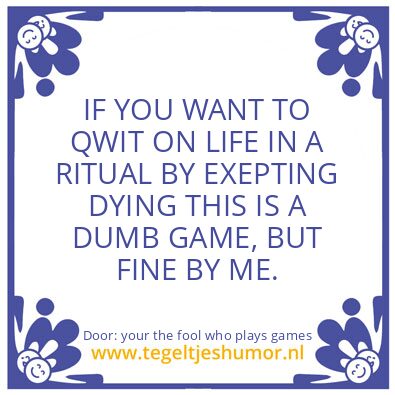 Tegeltje: nobody tells me what to do