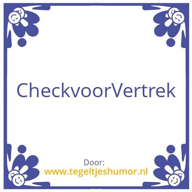 Tegeltje: check