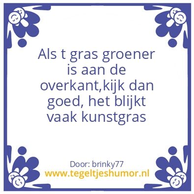 Tegeltje: gras
