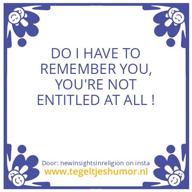 Tegeltje: NOW YOU KNOW