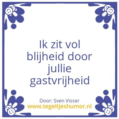 Tegeltje: Gastvrijheid