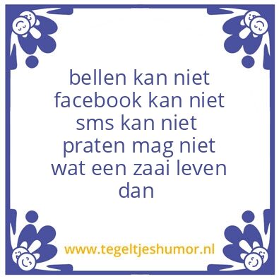 Tegeltje: waarom nou