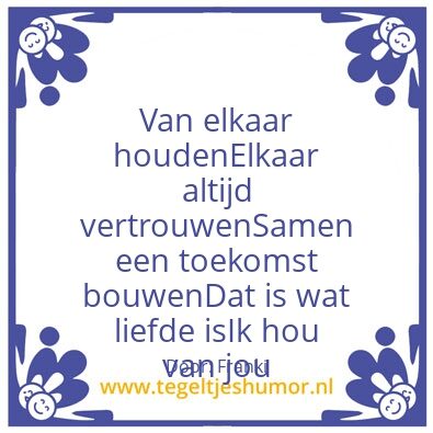 Tegeltje: Wat is liefde