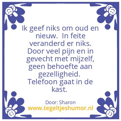 Tegeltje: Oud en nieuw