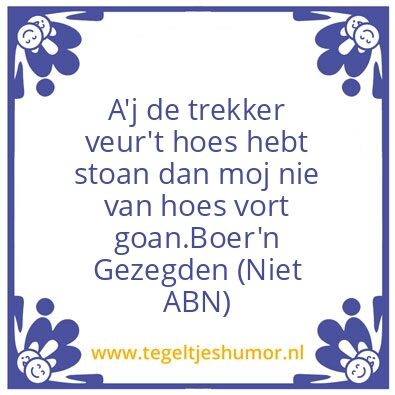 Tegeltje: Trekker