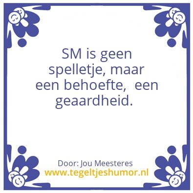 Tegeltje: BDSM
