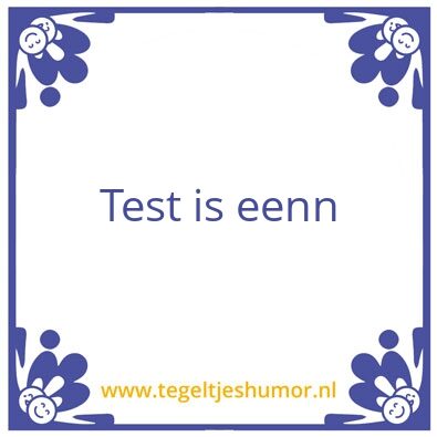 Tegeltje: Tegel