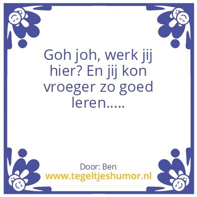 Tegeltje: Collega’s