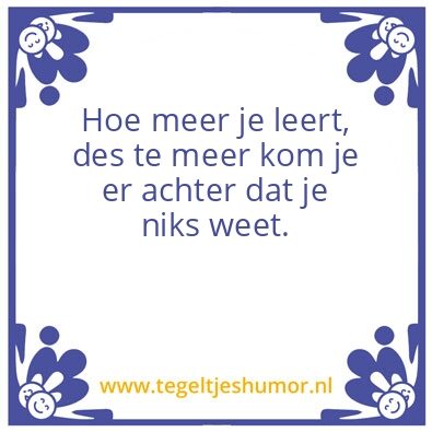 Tegeltje: Leren