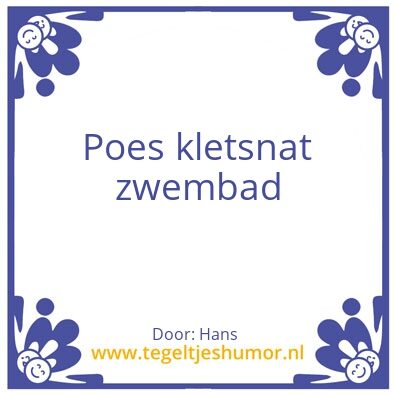 Tegeltje: Gewoon boef