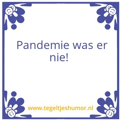 Tegeltje: Covid