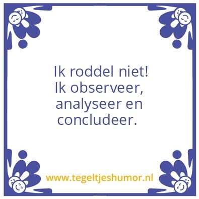 Tegeltje: Roddelen