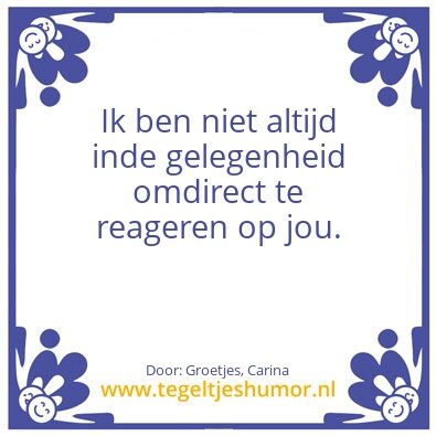 Tegeltje: Al zijn de vinkjes blauw…