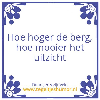Tegeltje: uiticht