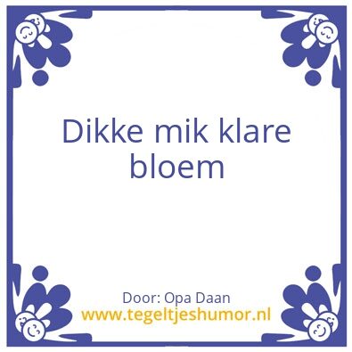 Tegeltje: opa