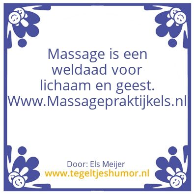 Tegeltje: Massage