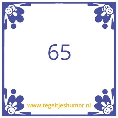Tegeltje: 65 jaar