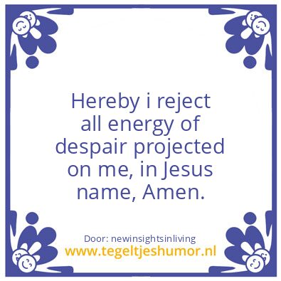 Tegeltje: energy of despair