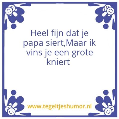 Tegeltje: O