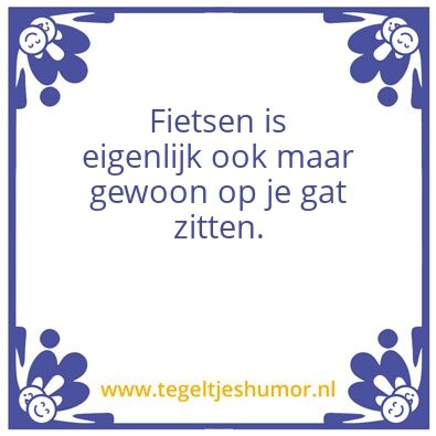 Tegeltje: Fietsen