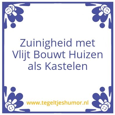 Tegeltje: Sparen